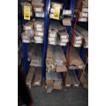 LOT CONSISTING OF: flush stair nose, end cap, T-mold, trim, Horizon, multiple boxes (on one rack) (