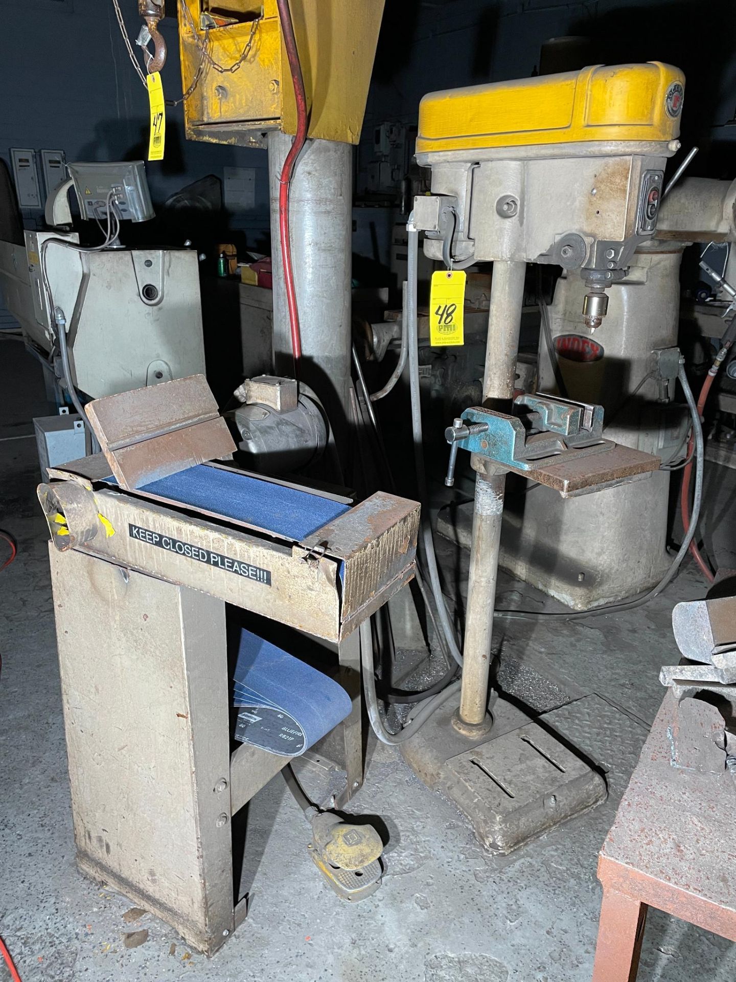 LOT CONSISTING OF: Kalamazoo belt sander, 6" & Rockwell free standing drill press