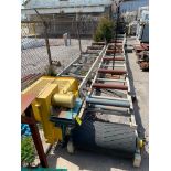 POWER BELT ROLLER CONVEYOR, CHANTLAND MATERIAL HANDLING SYSTEMS MDL. 5000-024, approx. 3' x 120