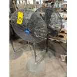 LOT OF PEDESTAL SHOP FANS (ONE PAIR), 24"