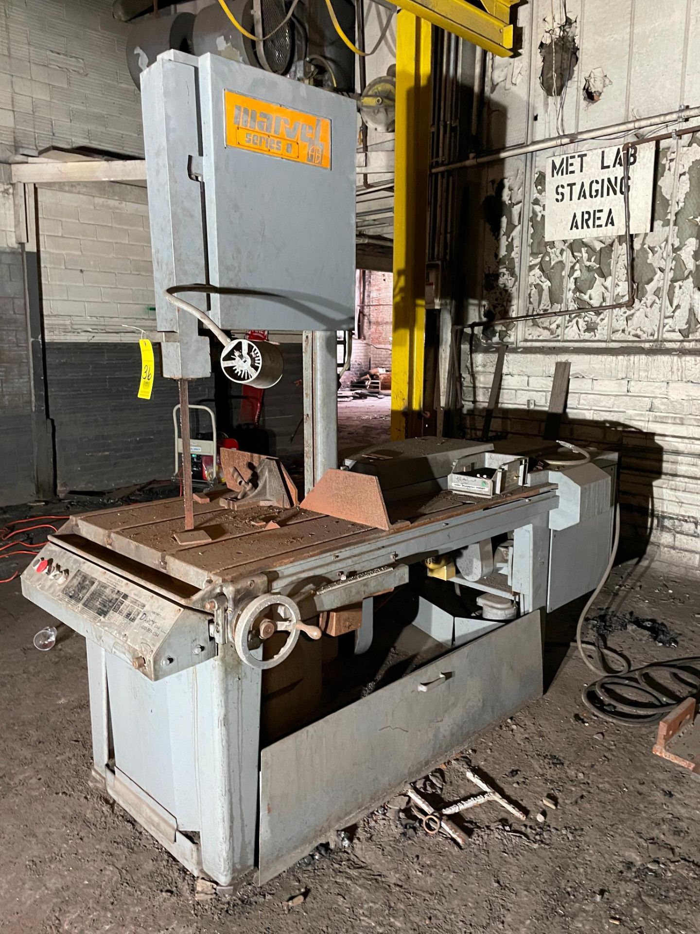 VERTICAL BANDSAW, MARVEL ARMSTRONG-BLUM, SERIES 8, MDL. MK1, S/N 821747