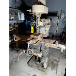INDEX VERTICAL TURRET MILL, w/ vise, table size approx. 9" 4', 3 Ph, S/N 645-12174