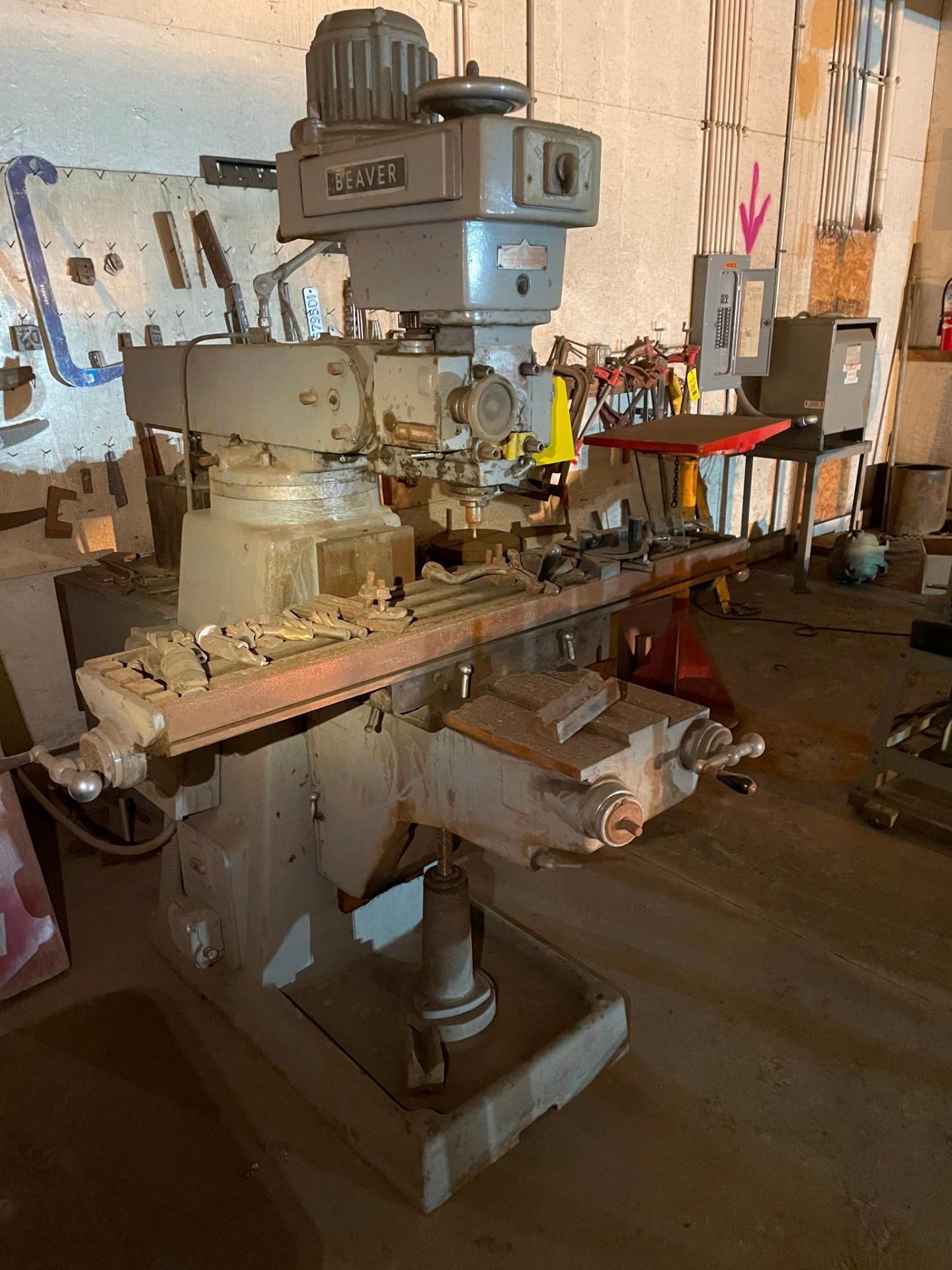 VERTICAL MILLING MACHINE, BEAVER MDL. VBRP, table size approx. 56" x 10", S/N 3535/2 - Image 2 of 3
