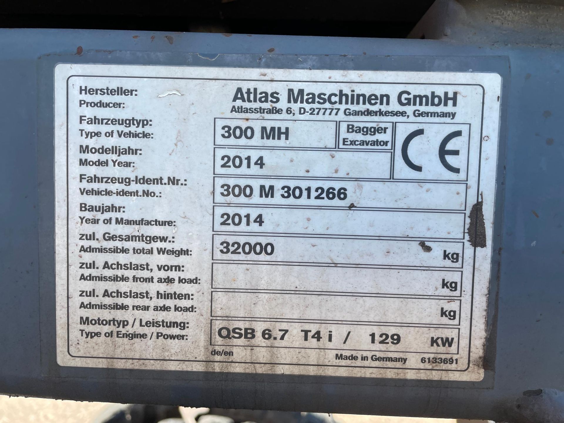 MATERIAL HANDLER W/ MAGNET, ATLAS MDL. 300MH, new 2014, diesel, wheeled, 2,000 -lb. cap., - Bild 5 aus 5