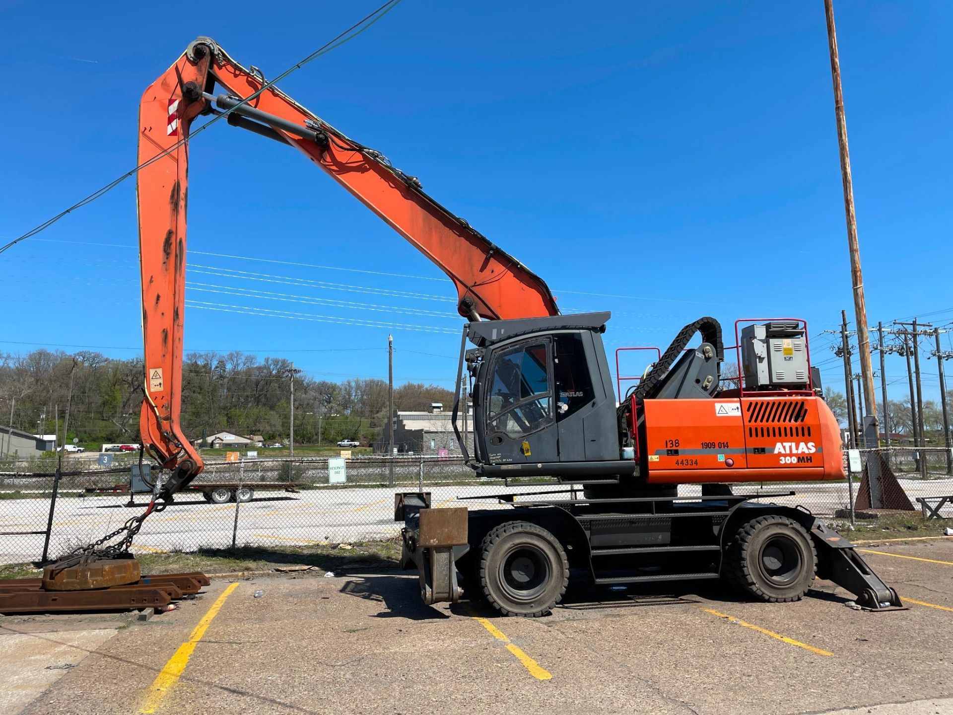 MATERIAL HANDLER W/ MAGNET, ATLAS MDL. 300MH, new 2014, diesel, wheeled, 2,000 -lb. cap.,