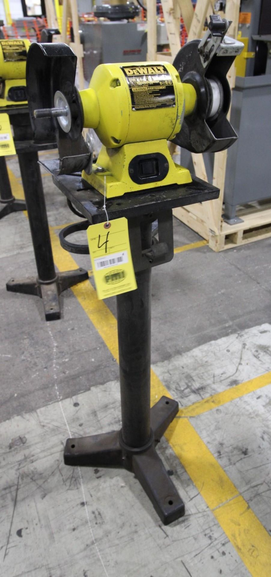 PEDESTAL GRINDER, DEWALT MDL. DW758. 8" dia. wheels, 3/4 HP, 3600 RPM