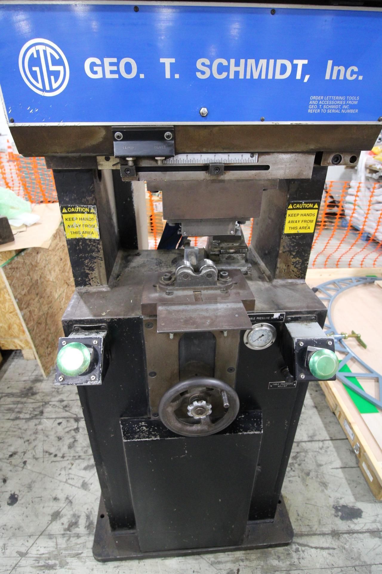 ROLL MARKING MACHINE, GEO T. SCHMIDT MDL. 175-10 MPC, 7 tons max. ram pressure, 1/2” max. ram - Image 5 of 6