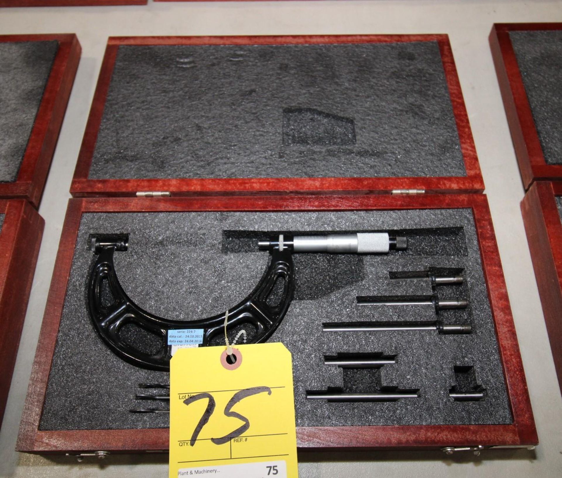 OUTSIDE MICROMETER, STARRETT MDL. 224 AARLZ SERIES, 0 to 4" range, Interchangeable-Anvil micrometer,