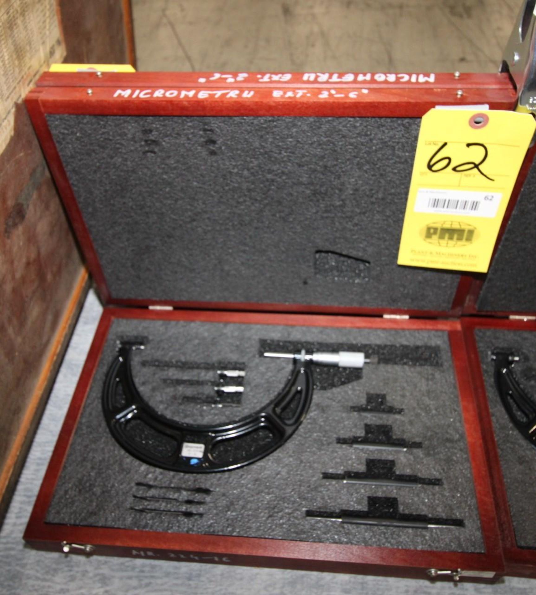 OUTSIDE MICROMETER, STARRETT MDL. 224 ARLZ SERIES, 2 to 6" range, Interchangeable-Anvil