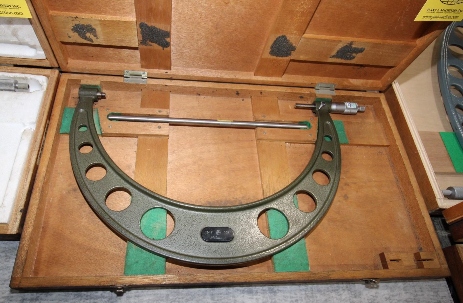 OUTSIDE MICROMETER, MITUTOYO MDL. 103-190, 13 to 14" range, .001"/ 0.01 mm resolution, w/ ratchet - Image 2 of 2