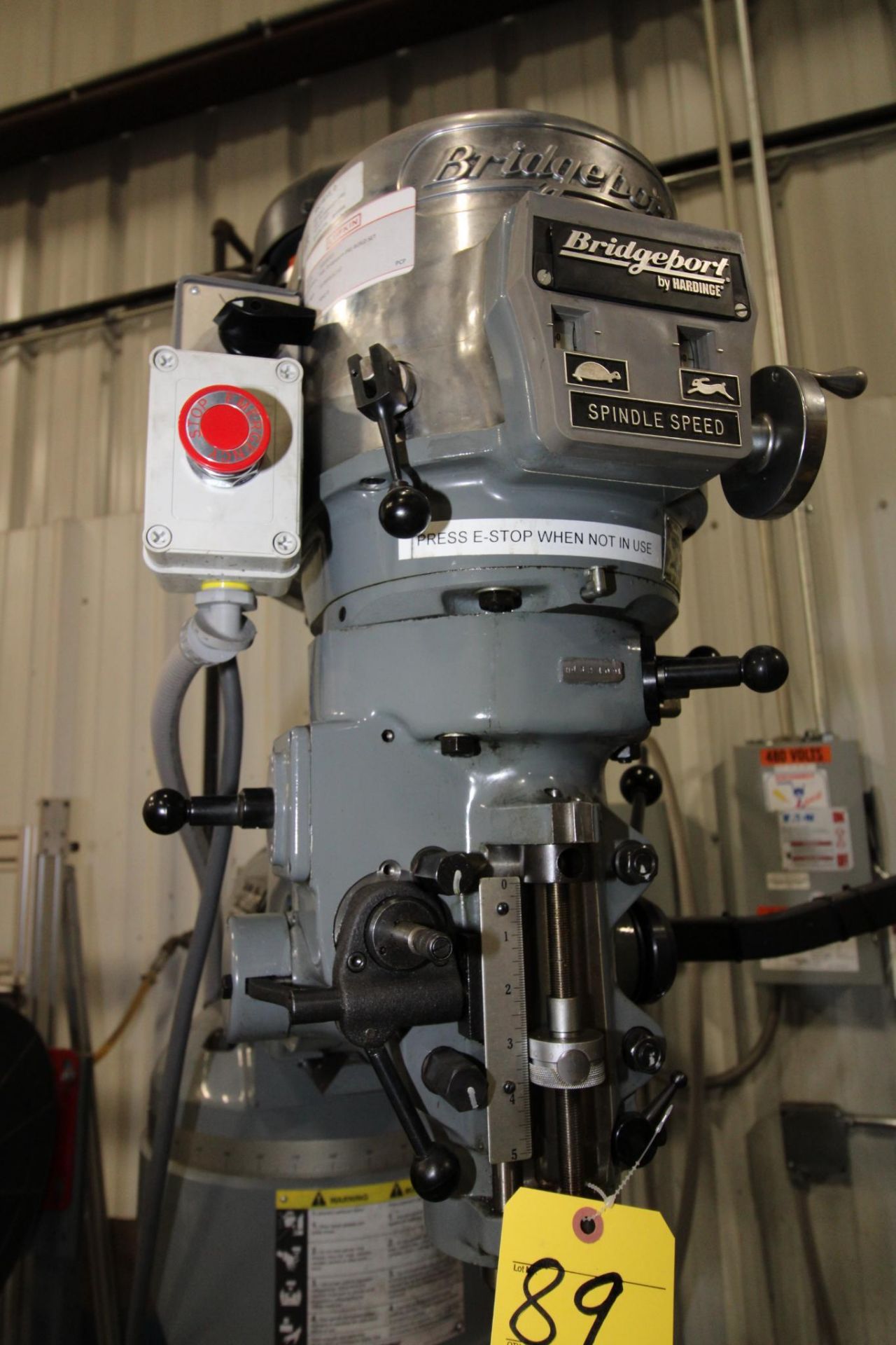 VERTICAL TURRET MILL, BRIDGEPORT SERIES 1, 9” x 48” tbl., 3-way pwr. feed, Acurite 2-axis D.R.O, 2- - Image 13 of 14