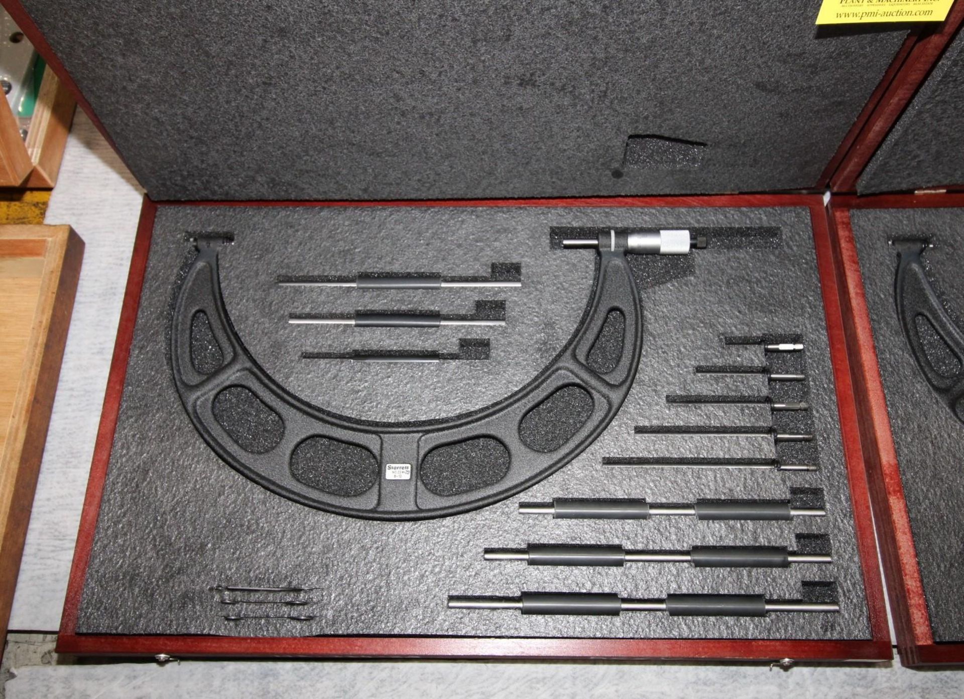 OUTSIDE MICROMETER, STARRETT MDL. 224 GRLZ SERIES, 6 to 12" range, Interchangeable-Anvil micrometer, - Image 2 of 2