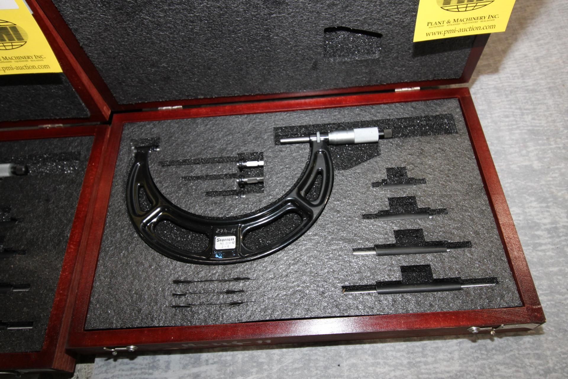 OUTSIDE MICROMETER, STARRETT MDL. 224 ARLZ SERIES, 2 to 6" range, Interchangeable-Anvil - Image 2 of 2