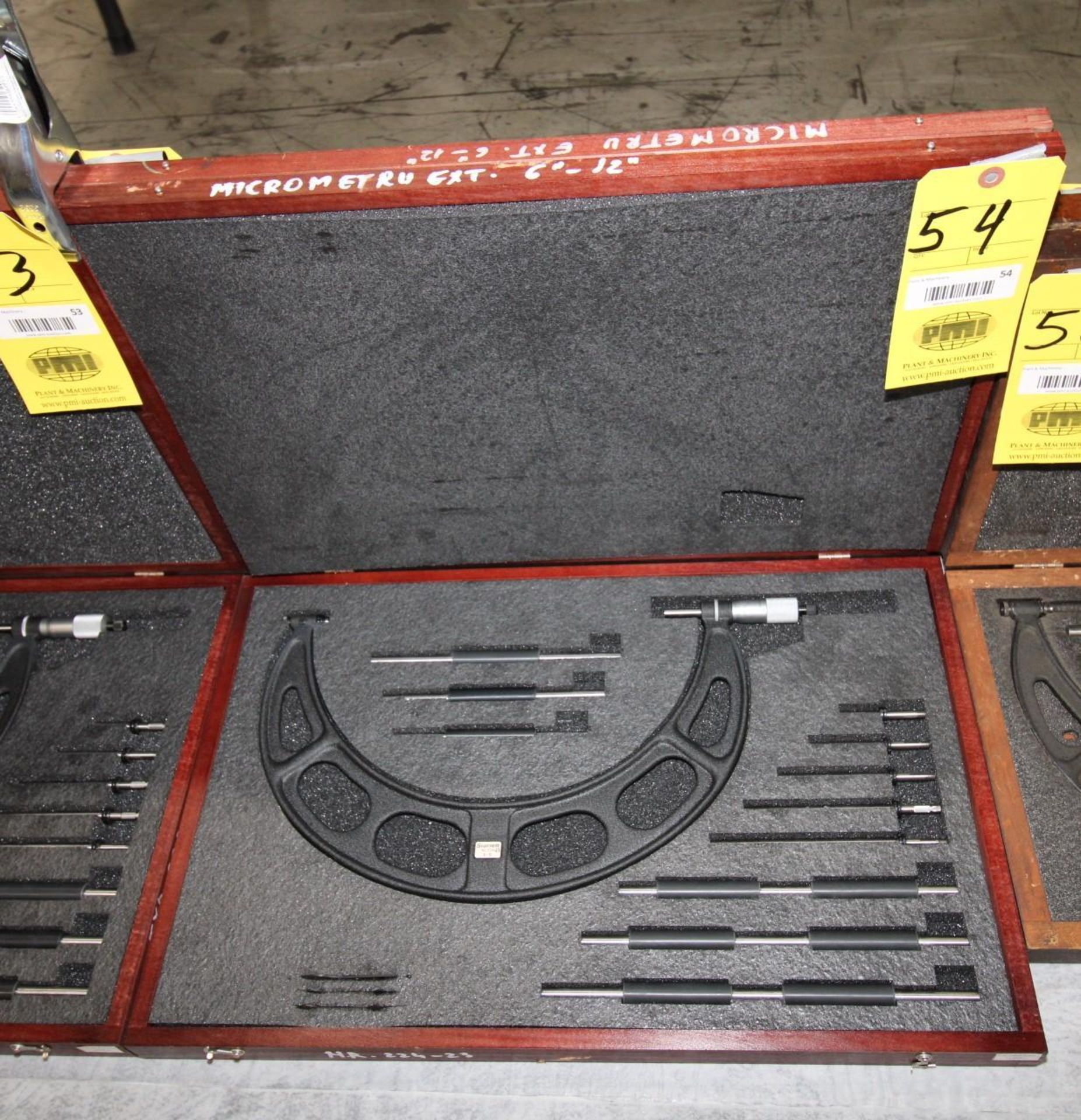 OUTSIDE MICROMETER, STARRETT MDL. 224 GRLZ SERIES, 6 to 12" range, Interchangeable-Anvil micrometer,