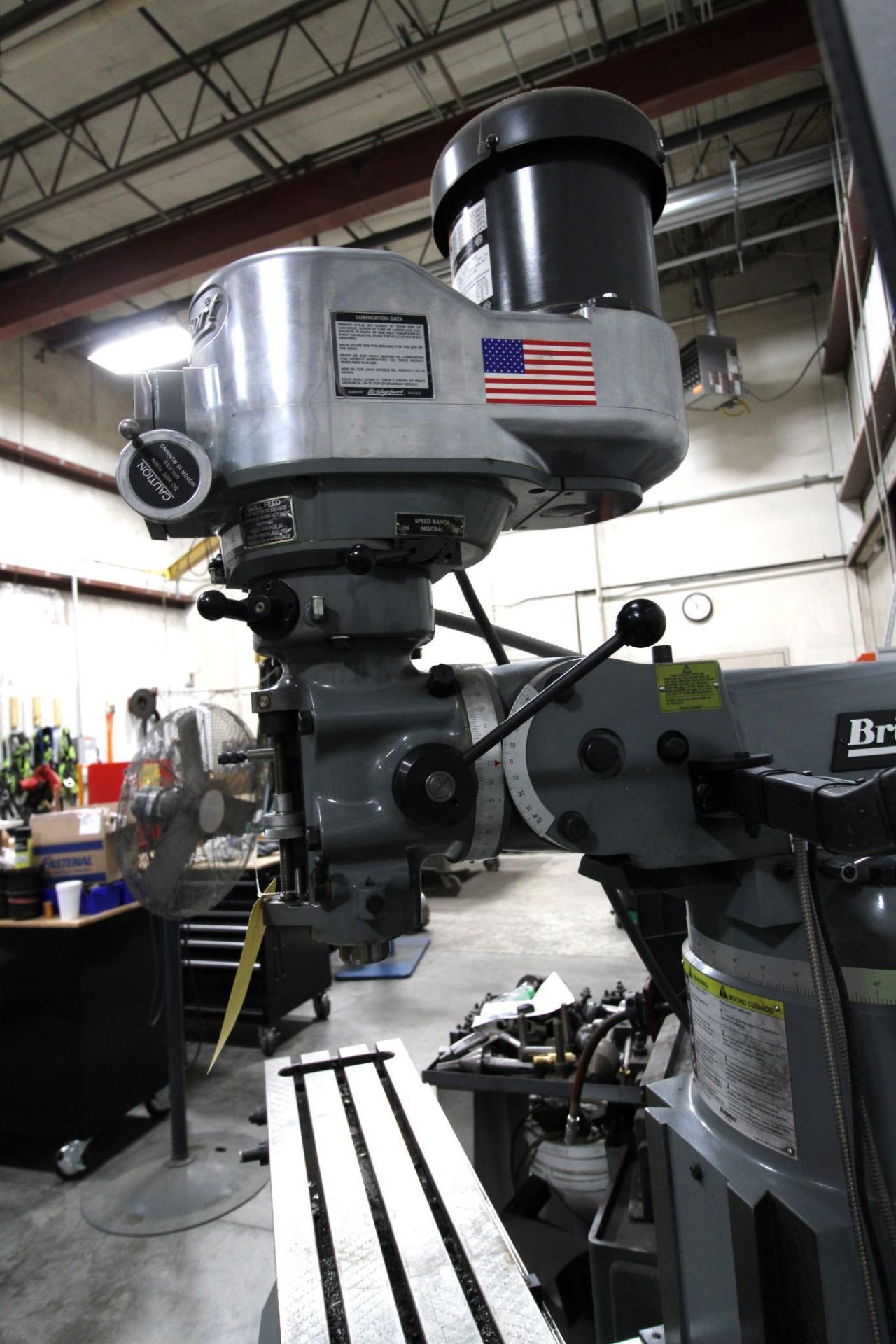 VERTICAL TURRET MILL, BRIDGEPORT SERIES 1, 9” x 48” tbl., 3-way pwr. feed, Acurite 2-axis D.R.O, 2- - Image 8 of 14