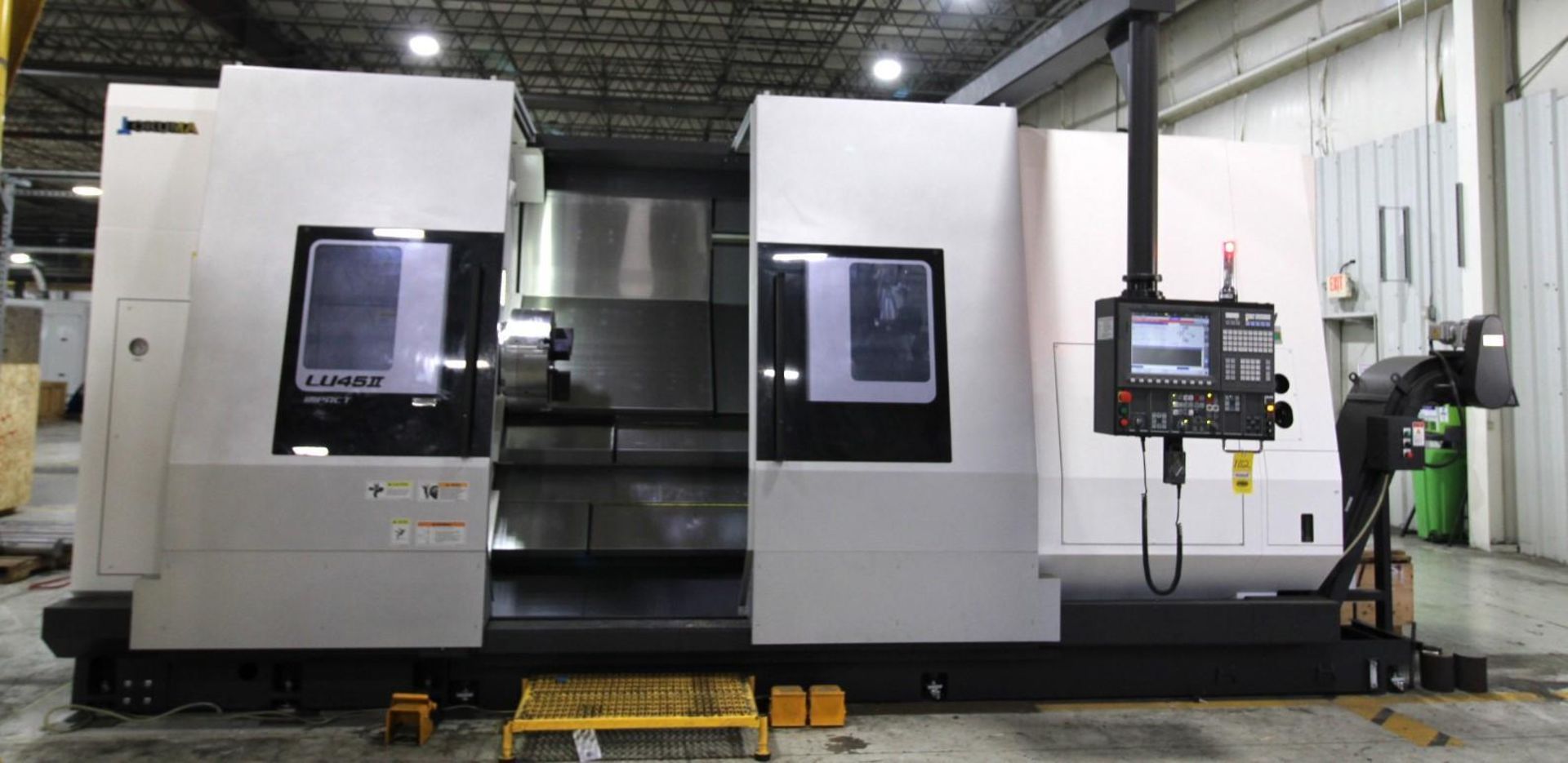 4-AXIS CNC LATHE, OKUMA LU45II IMPACT, new 2019, 31.57 cutting time hours, 46.57 NC run time hours, - Image 2 of 23