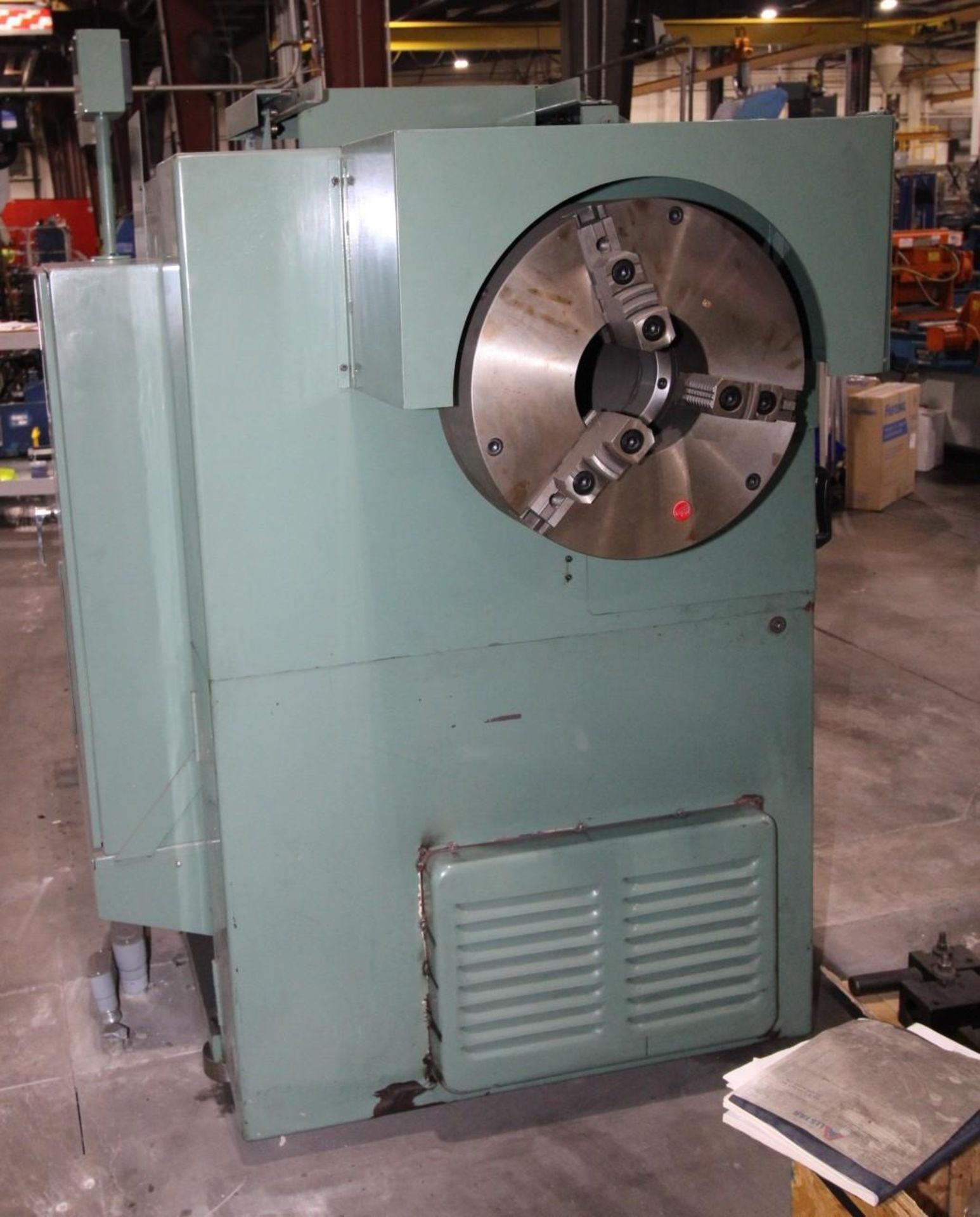 HOLLOW SPINDLE LATHE, KINGSTON HEAVY DUTY 34 HP-2000, new 2014, never used in production, 7-1/4" sp - Image 3 of 23