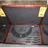 OUTSIDE MICROMETER, STARRETT MDL. 224 GRLZ SERIES, 6 to 12" range, Interchangeable-Anvil micrometer,