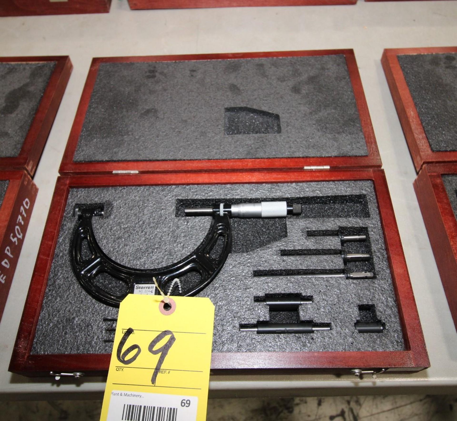 OUTSIDE MICROMETER, STARRETT MDL. 224 AARLZ SERIES, 0 to 4" range, Interchangeable-Anvil micrometer,