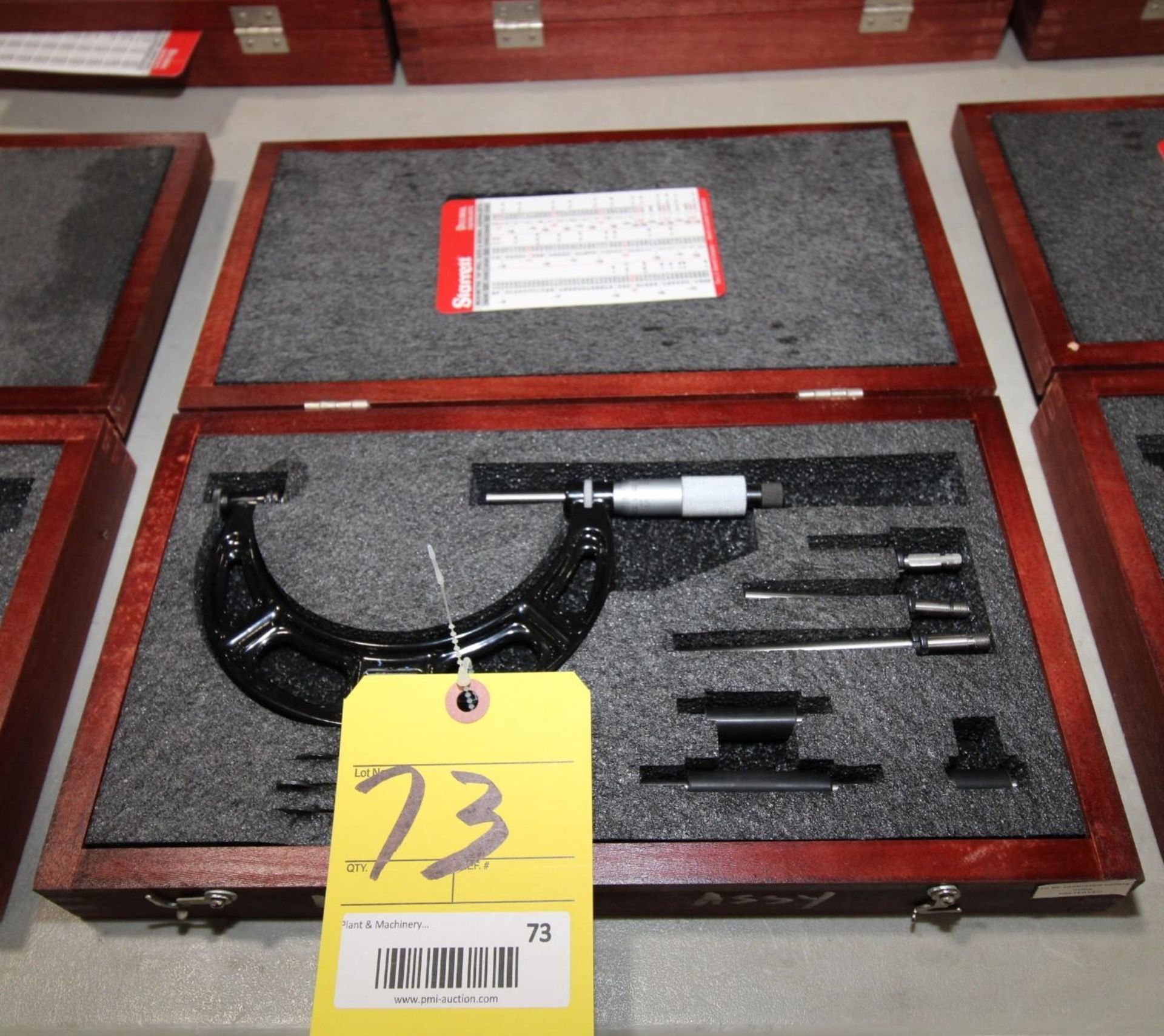 OUTSIDE MICROMETER, STARRETT MDL. 224 AARLZ SERIES, 0 to 4" range, Interchangeable-Anvil micrometer,