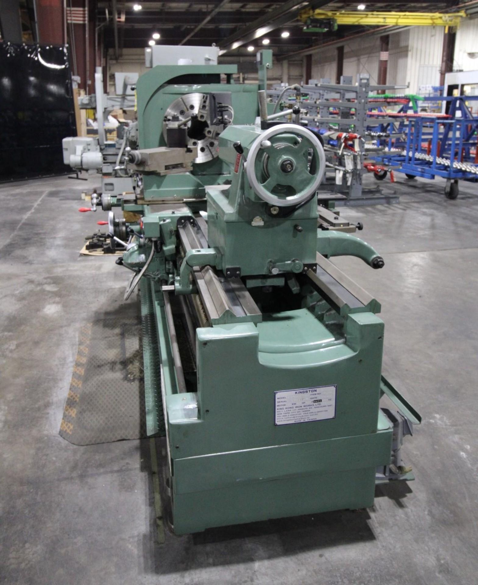 HOLLOW SPINDLE LATHE, KINGSTON HEAVY DUTY 34 HP-2000, new 2014, never used in production, 7-1/4" sp - Image 4 of 23