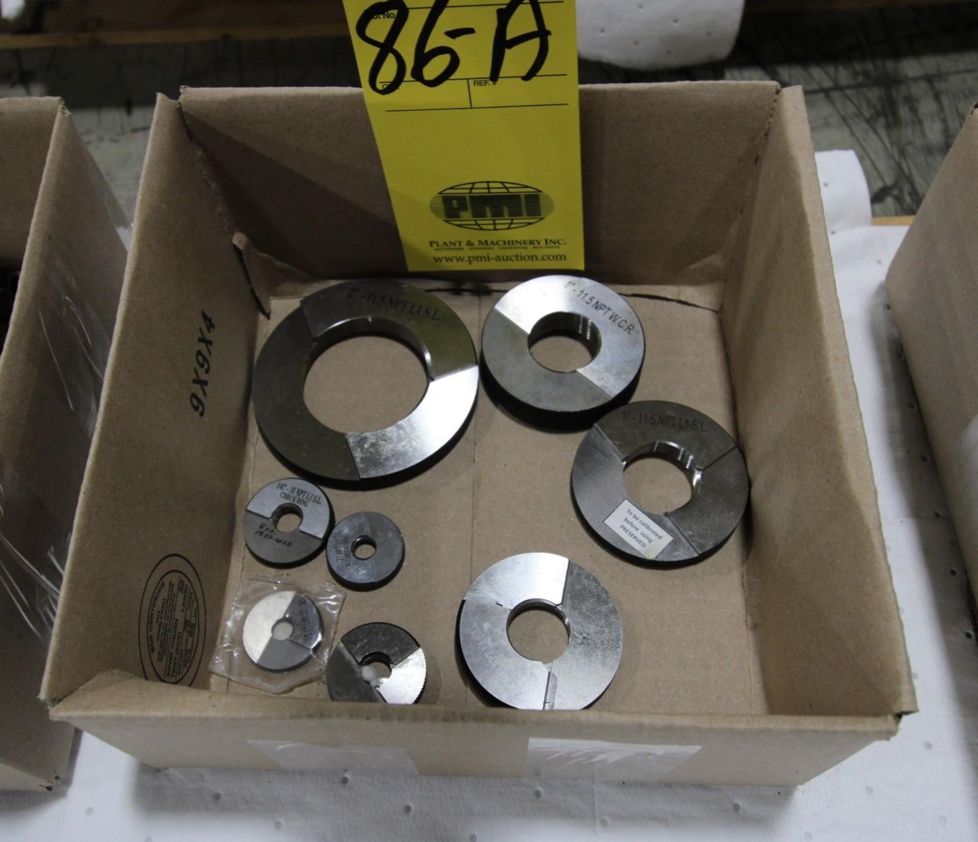 LOT OF NPT THREAD RING GAGES: (1) 2"-11.5 NPT L1 S.L. ring, (2) 1"-11.5 NPT L1 S.L. ring, (1) 3/4"-