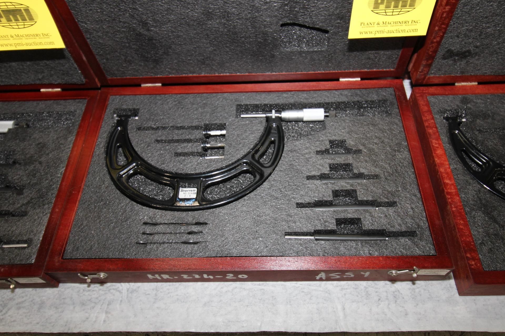 OUTSIDE MICROMETER, STARRETT MDL. 224 ARLZ SERIES, 2 to 6" range, Interchangeable-Anvil - Image 2 of 2