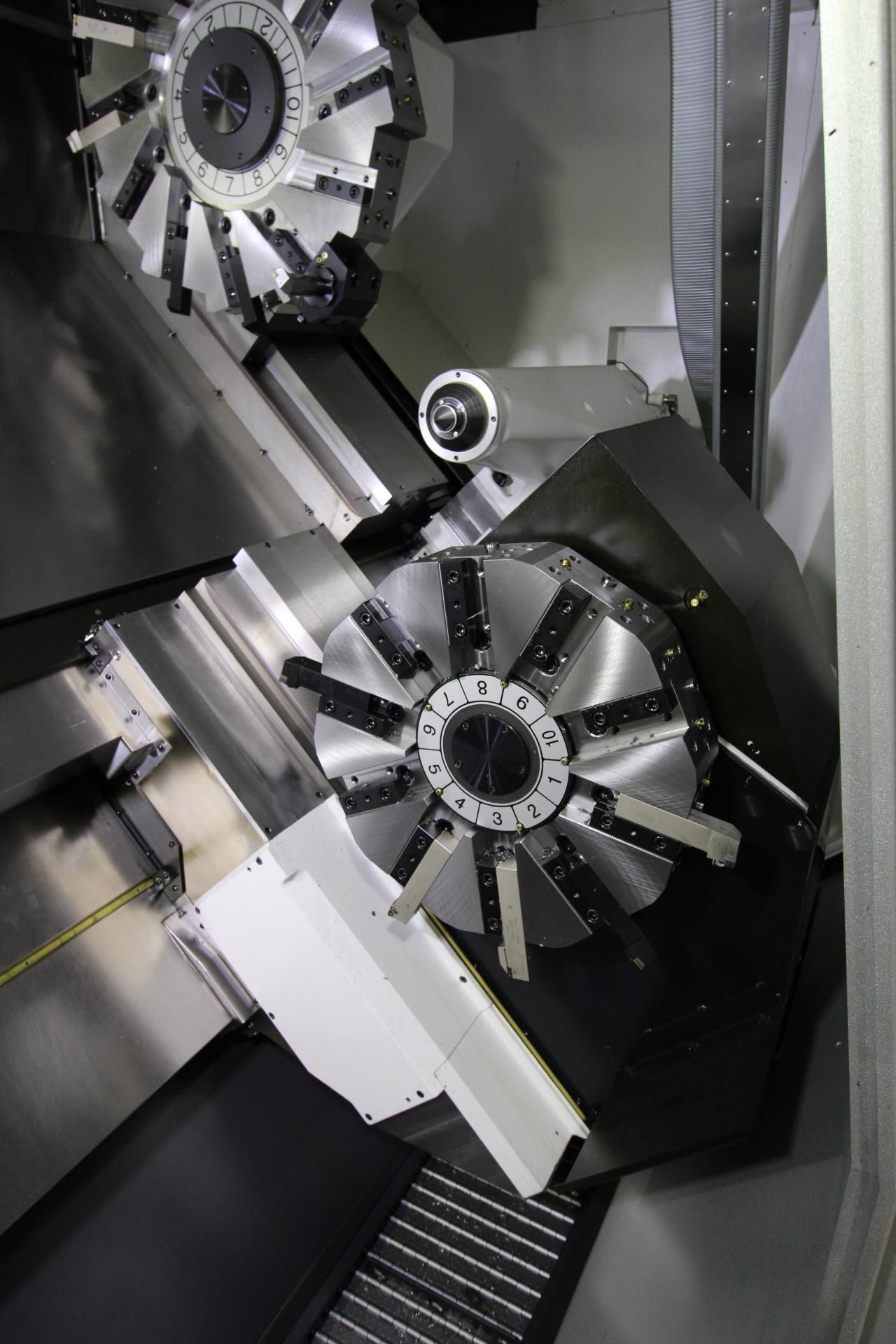 4-AXIS CNC LATHE, OKUMA LU45II IMPACT, new 2019, 31.57 cutting time hours, 46.57 NC run time hours, - Image 13 of 23