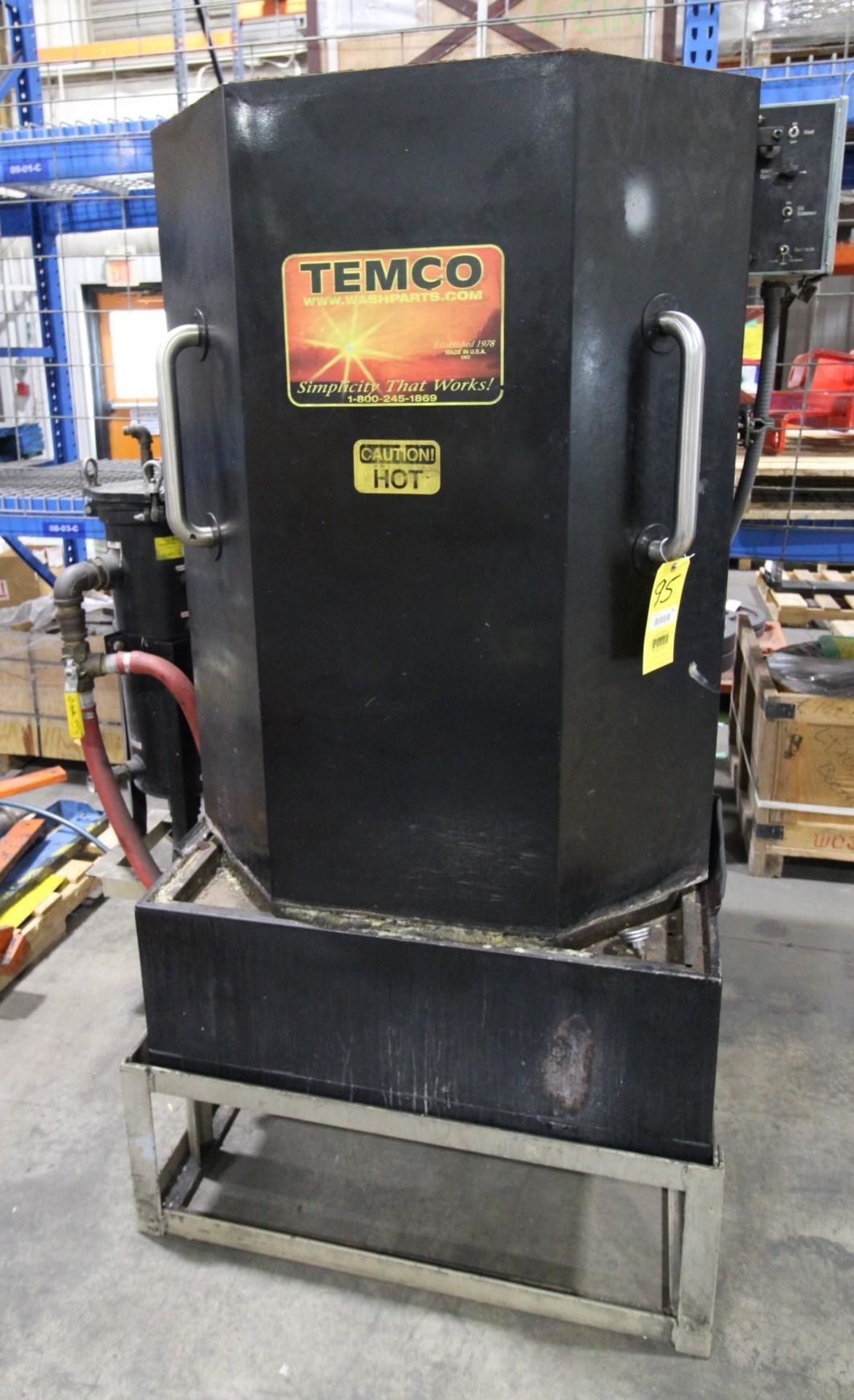 ROTARY PARTS WASHER, TEMCO, 30” rotary tbl., wash cycle up to 60 mins.