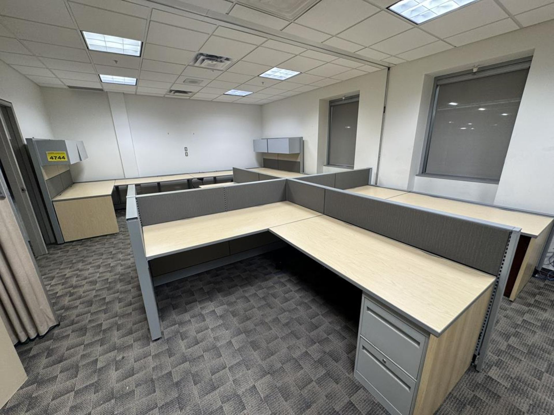 WOOD OFFICE CUBICLES WITH DIVIDERS (SECOND FLOOR)