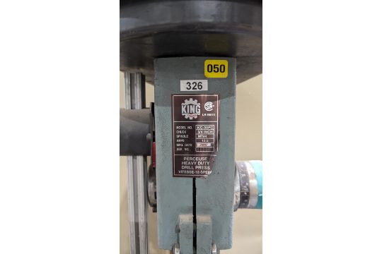 KING, KC-30FC, 12 SPEED, PEDESTAL, DRILL PRESS, S/N 154917, 2000 - Image 3 of 3