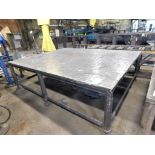 108" x 74" x 1-5/8" Heavy Duty Steel Fabrication Table w/Leg Levelers