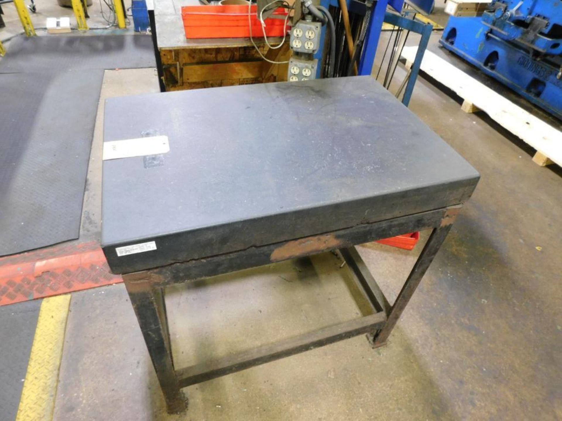 LOT: (1) 48" x 36" Granite Surface Plate on Steel Base, (1) 36" x 24" Granite Surface Plate on Steel - Image 2 of 4