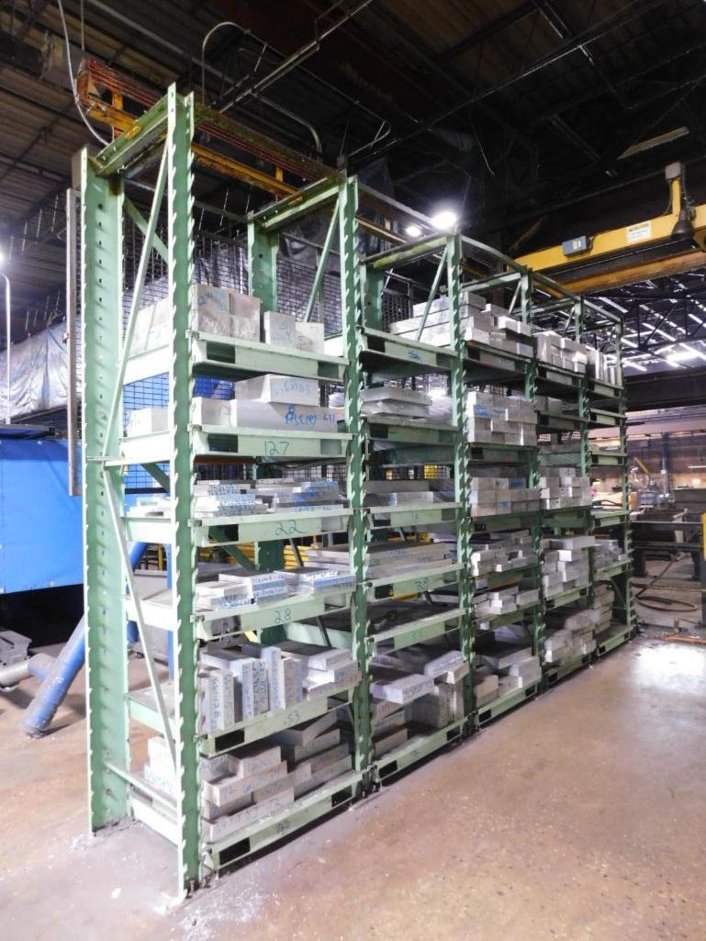 LOT: (25) Rows of Fortal Aluminum Alloy Blocks on (5) Sections of Racking (CERTS AVAILABLE) CLICK FO