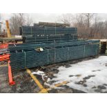 LOT: (37) 17' H x 42" Pallet Rack Uprights, (approx. 250) 8' Cross Bars in "East Yard"