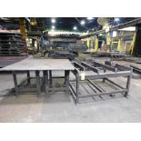 LOT: (1) 5' x 4' Die Table, (1) 64" x 64" Steel Fabrication Table, 1" Thick, (1) Steel Table