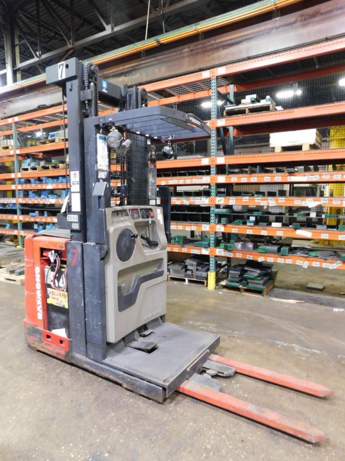 Raymond 3,000 Lb. Electric Horizontal Forklift Order Picker Model EASi-OPC30TT, S/N EASi-96-AE16429, - Image 4 of 16