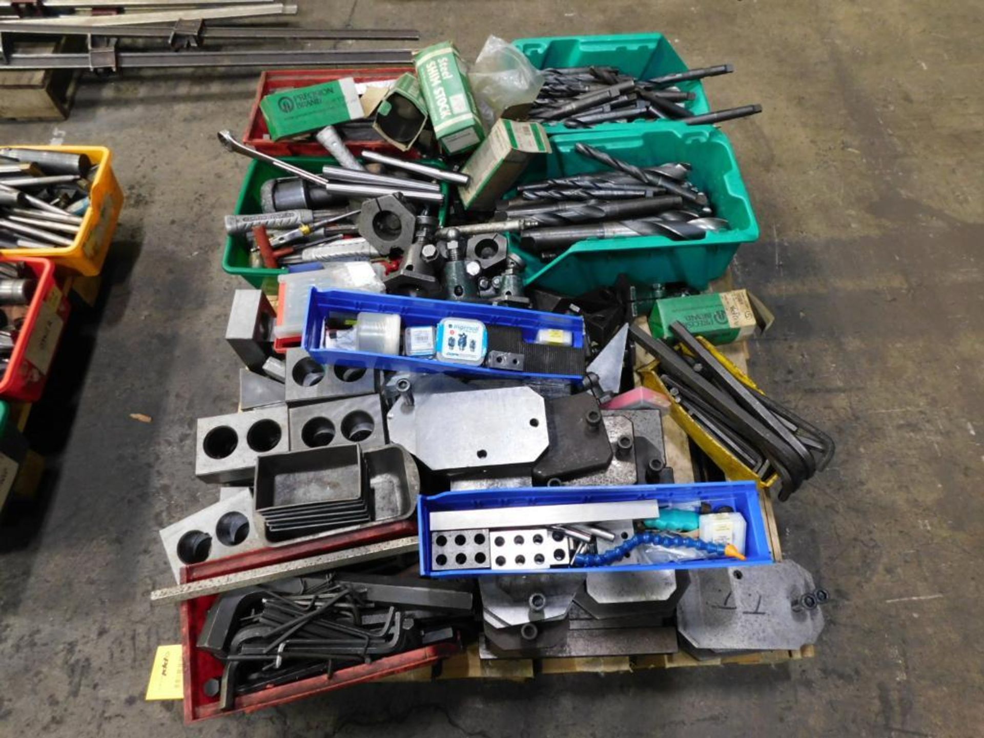 LOT: Assorted Taper Shank Drill Bits, Allen Wrenches, Tie-Down Equipment, Hammers, etc. in Crate - Image 2 of 4