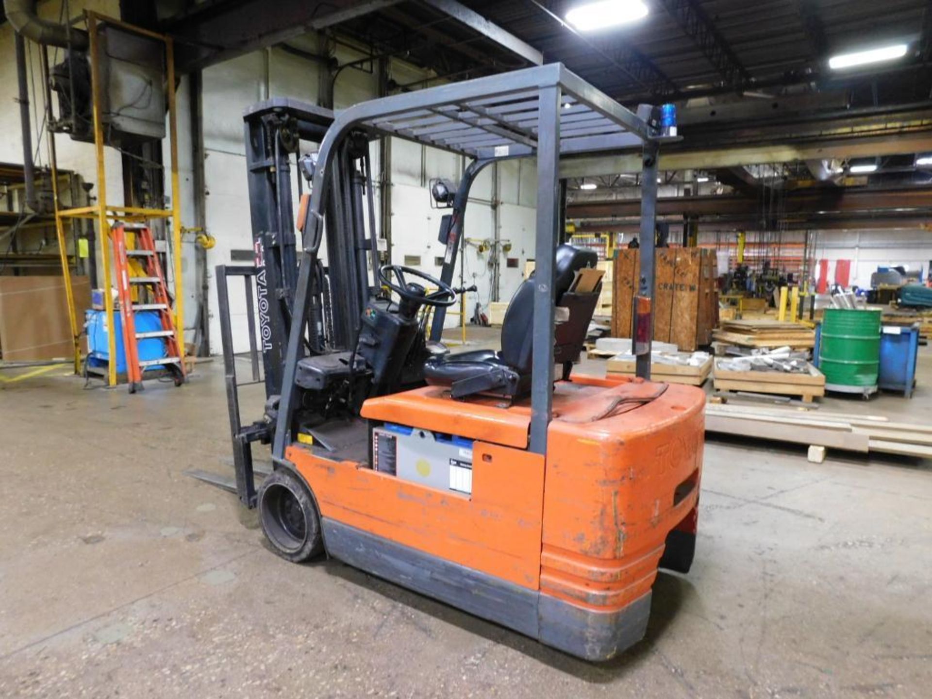 Toyota 3,450 Lb. Electric Forklift Model 5FBE20, S/N 10222, Solid Tires, 189" Max Lift Height, 3-Sta - Image 2 of 17