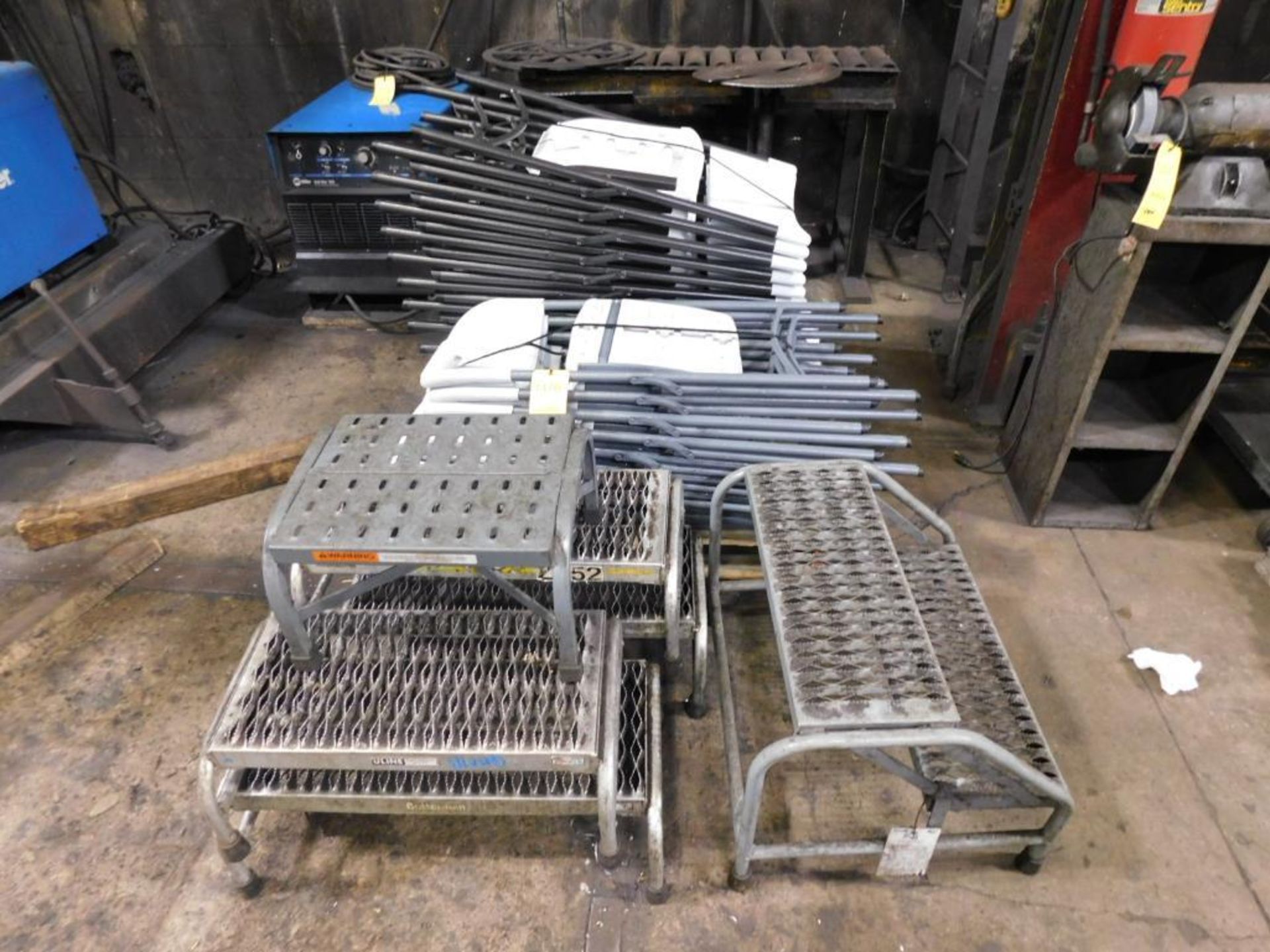 LOT: (6) Platform Steps, Folding Chairs on Pallet