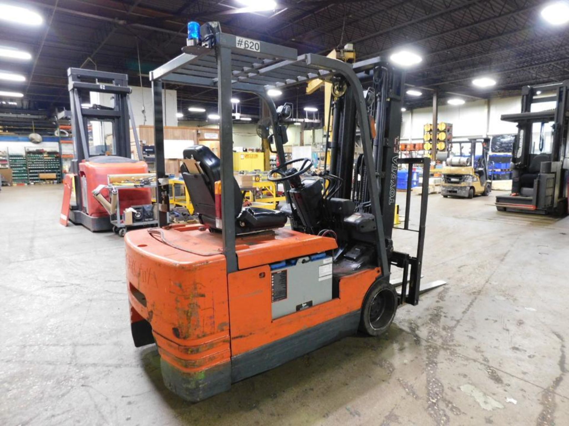 Toyota 3,450 Lb. Electric Forklift Model 5FBE20, S/N 10222, Solid Tires, 189" Max Lift Height, 3-Sta - Image 5 of 17