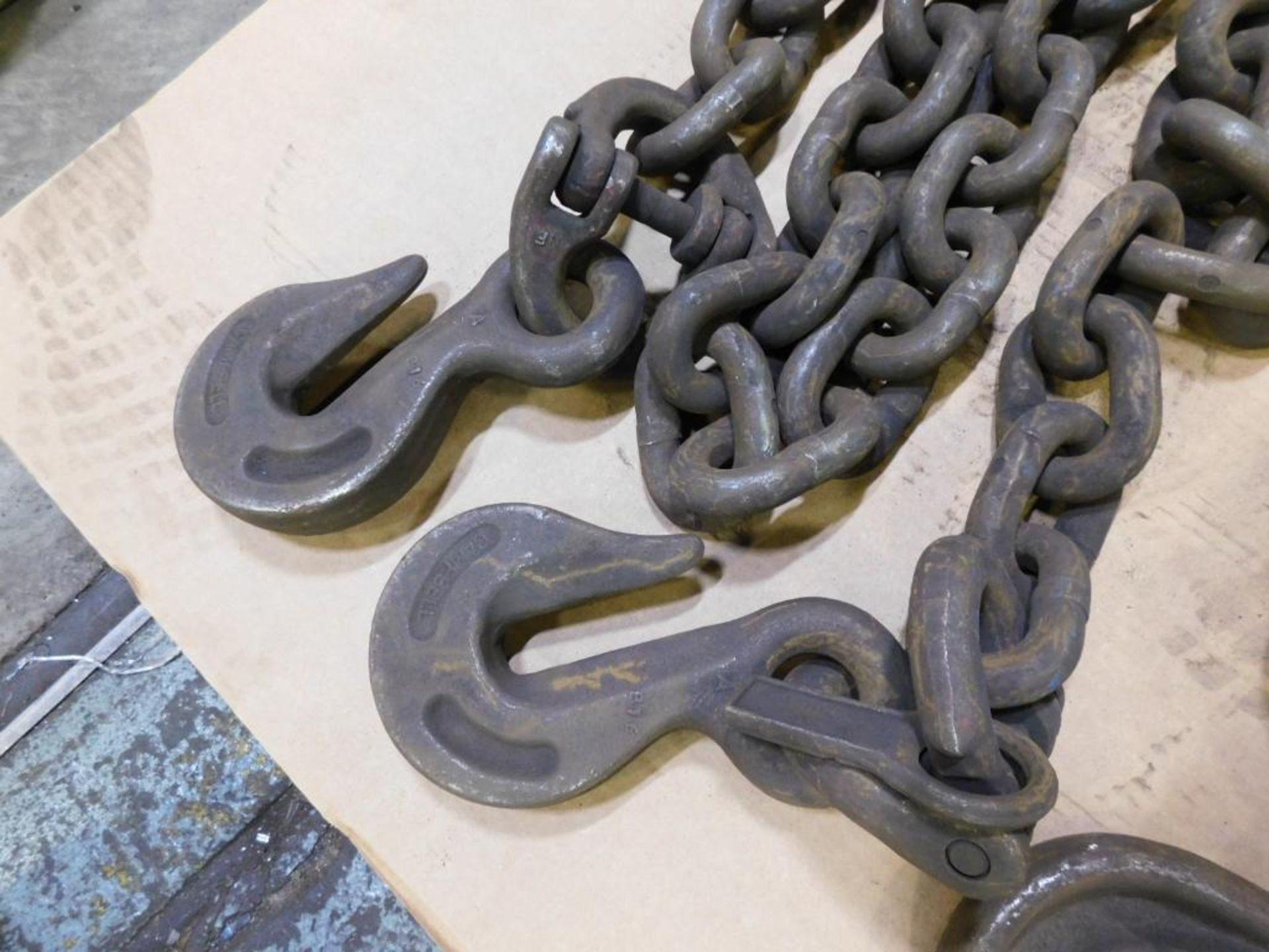 LOT: (1) 28,300 Lb. Double Hook Lifting Chain, 27' Length, Size 3/4", (1) 28,300 Lb. Double Hook Lif - Image 6 of 8