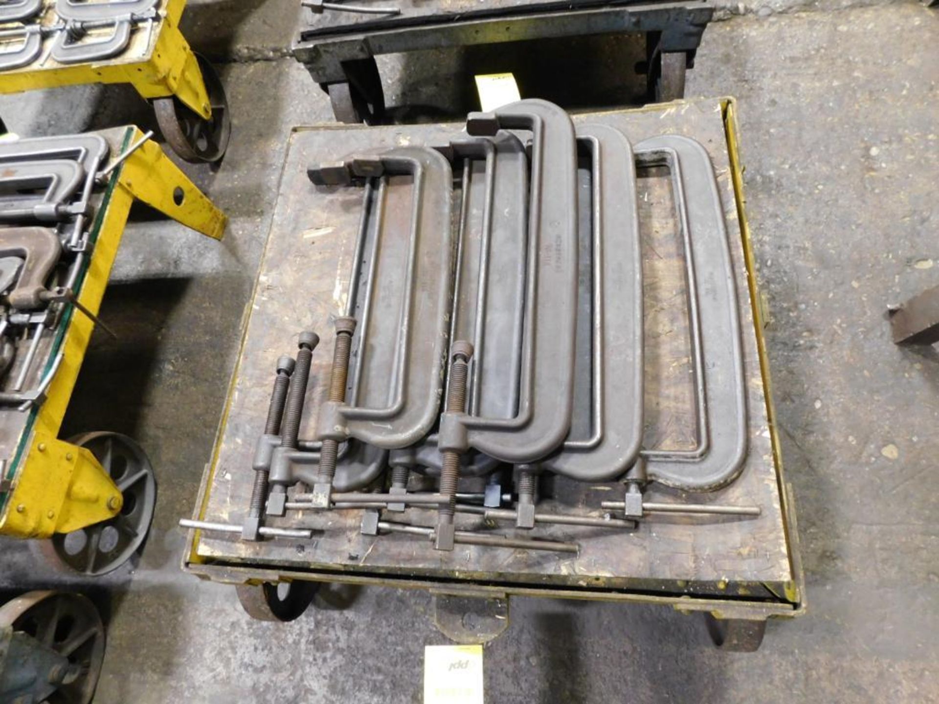 LOT: (9) Heavy Duty C-Clamps on Material Cart - Image 3 of 3