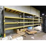 LOT: (approx. (4) Sections of 10' H x 8" L x 48" D Heavy Duty Pallet Racking, (1) 8' x 6' Single Sid