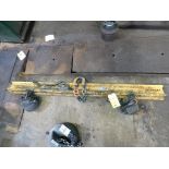 LOT: (2) 1,200 Lb.(approx.) Electromagnetic Lifting Magnets on Caldwell 2-Ton Spreader Bar