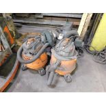 LOT: (2) Ridgid Shop Vacs, (3) Blowers, JLG Liftpad (AS IS)