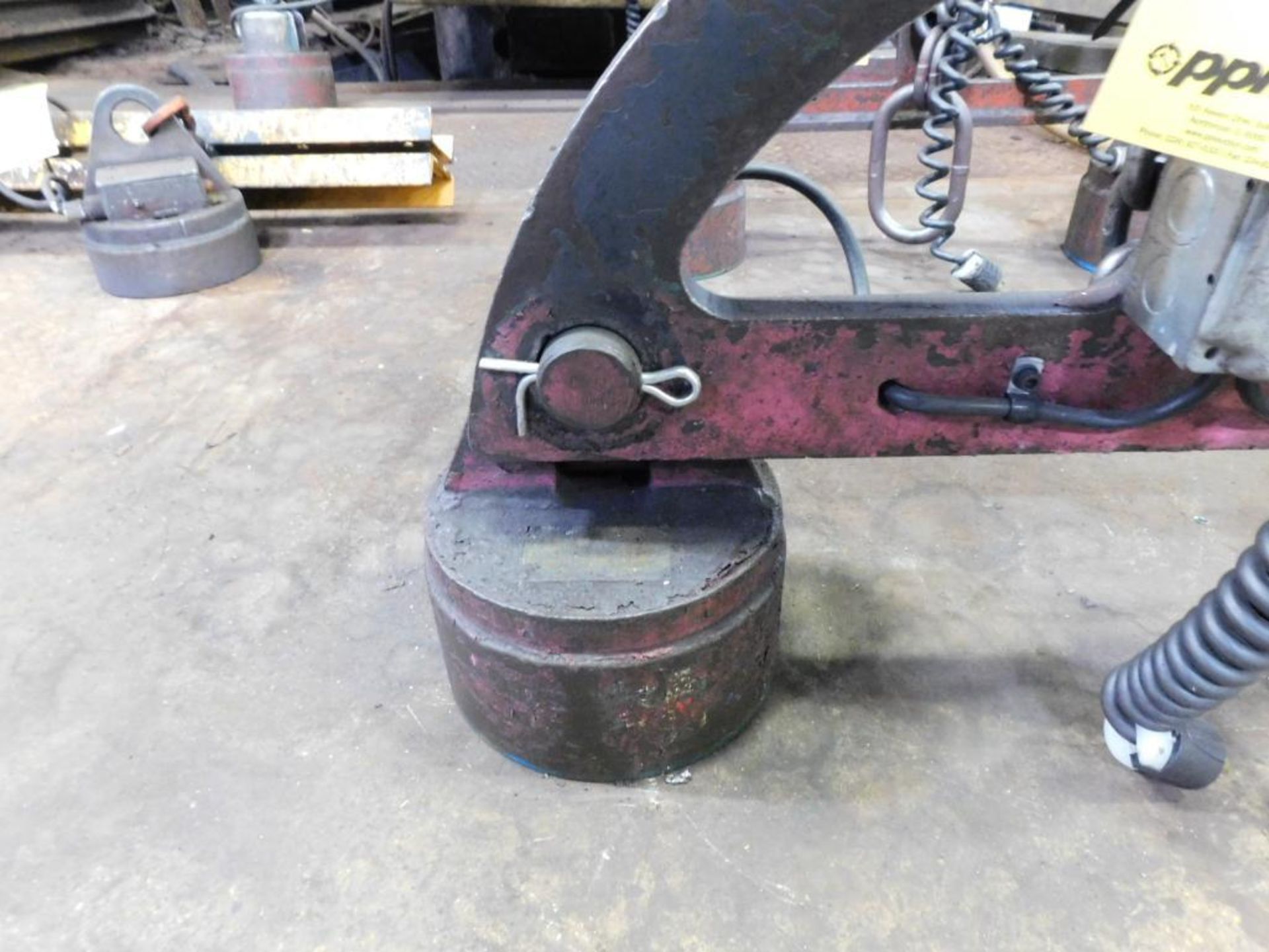 LOT: (2) 2,400 Lb. (approx.) Electromagnetic Lifting Magnets on Spreader Bar - Image 2 of 4