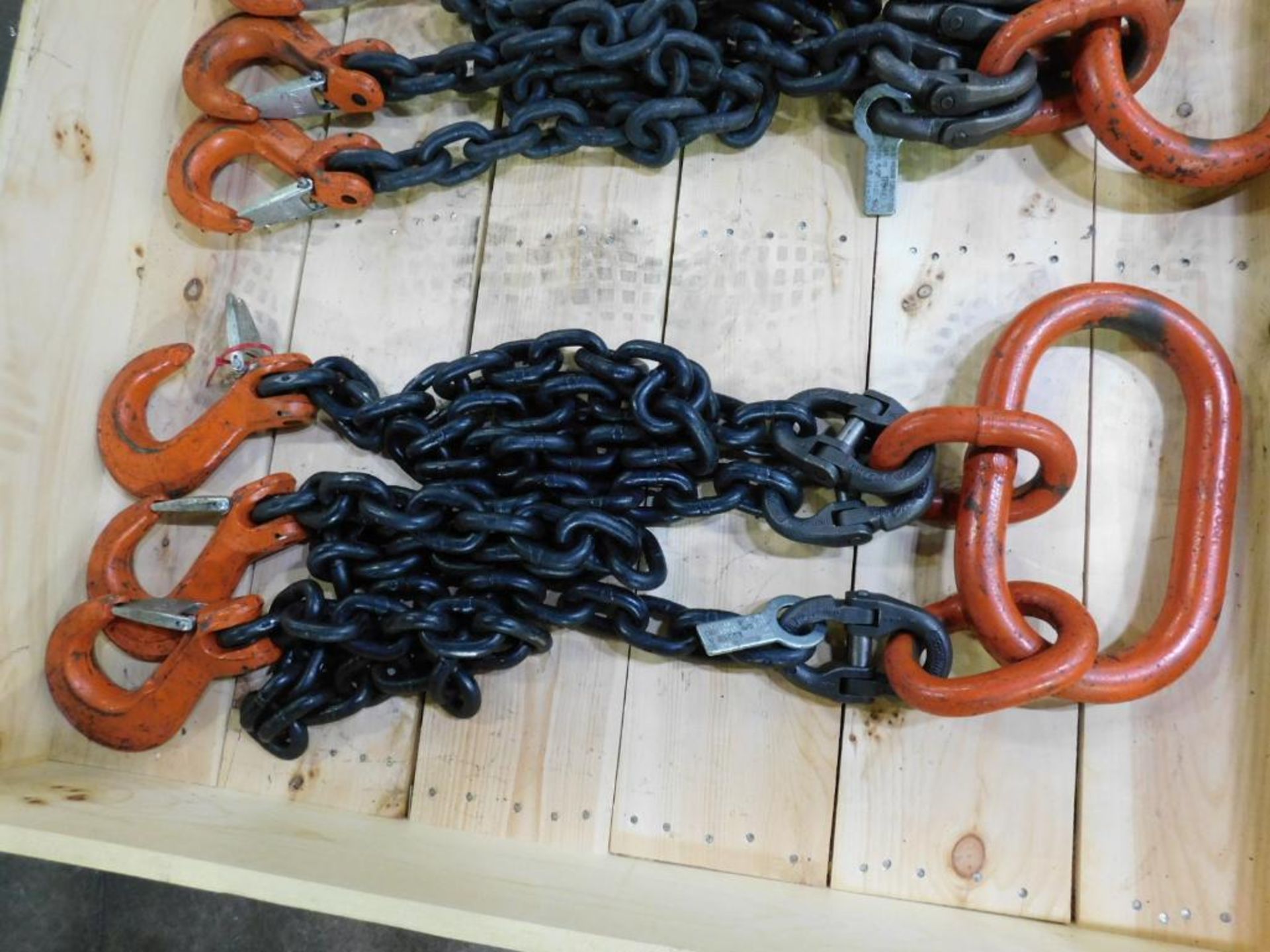 LOT: (1) 4-Leg 47,000 Lb. Chain Lifting Sling, 6' Length, Size 5/8", (1) 3-Leg 47,000 Lb. Chain Lift - Image 3 of 8