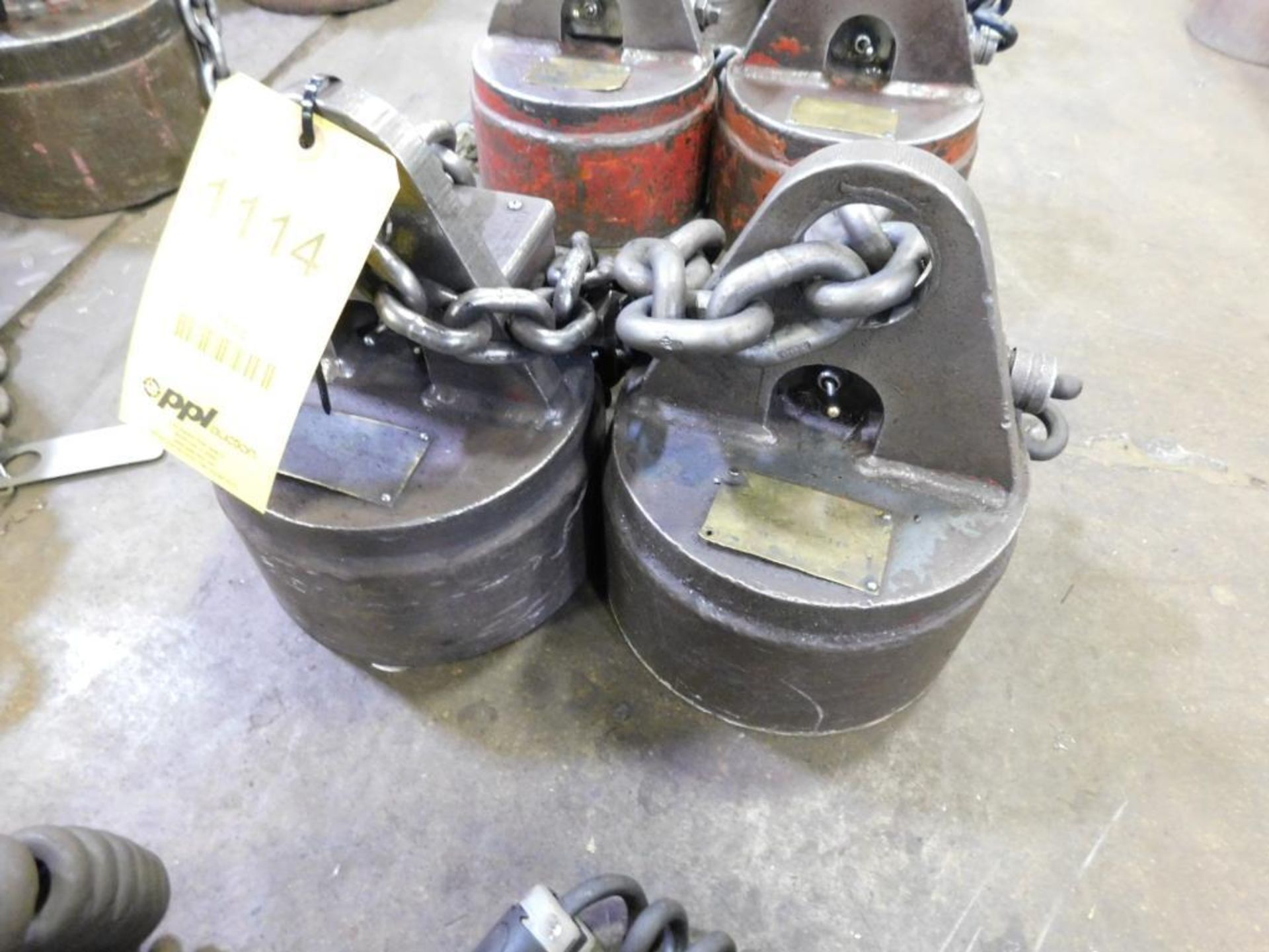 LOT: (2) 1,200 Lb. (approx.) Electromagnetic Lifting Magnets