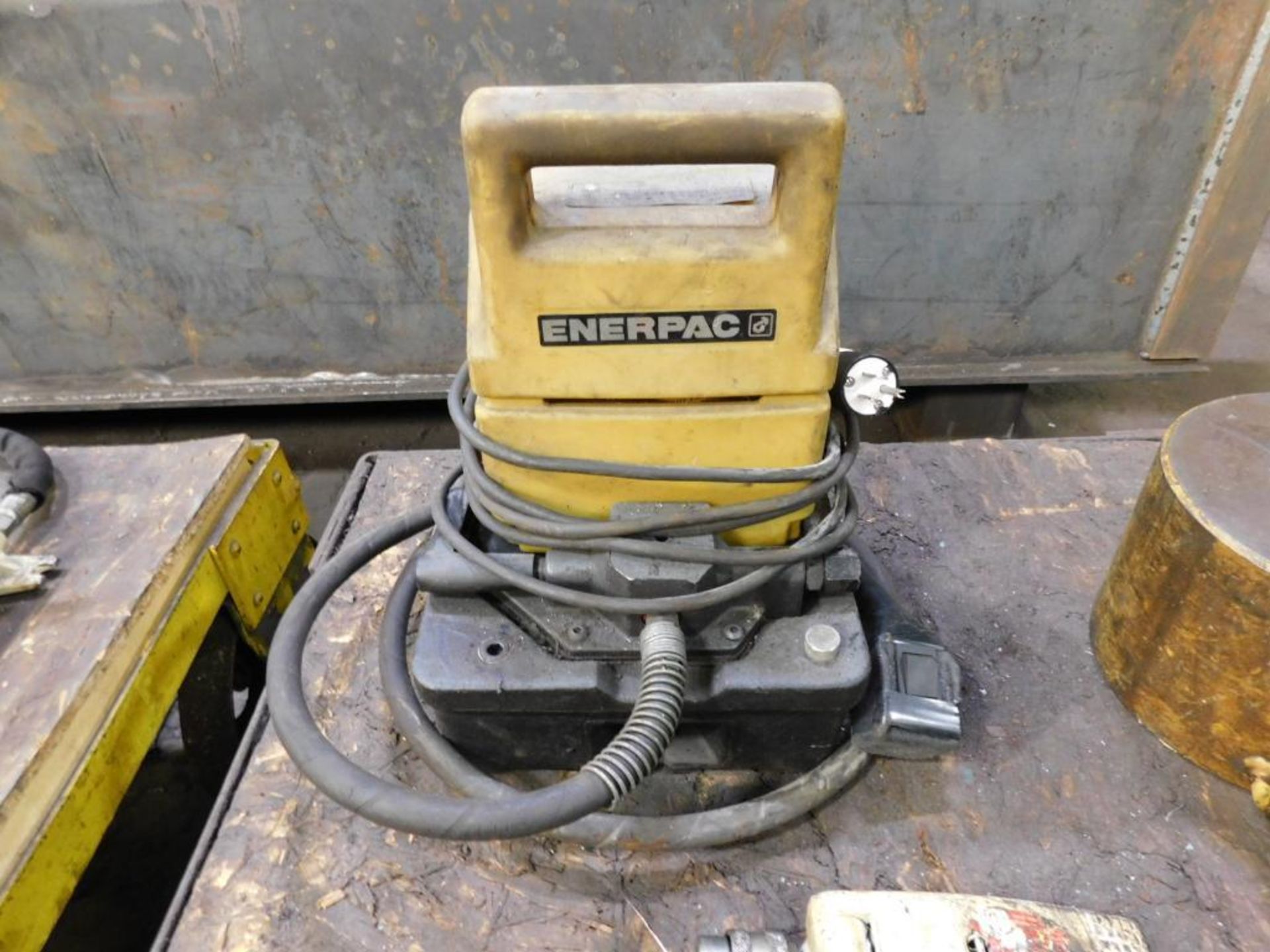 LOT: Enerpac Electric Hydraulic Power Unit w/Hand Control and Accessories